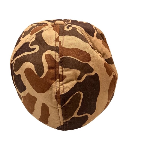 Vintage 80s Original Duck Camo Ear Flap Hat Foam Insulated Hunting Cap - Picture 7 of 9